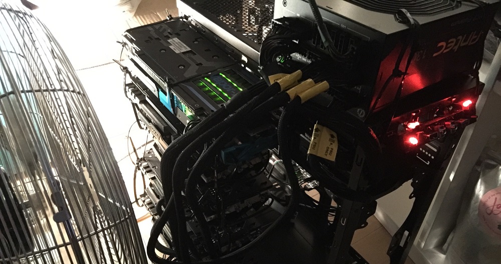RC2 mining rig, “‘Olympic' edition,” named after the last proof-of-concept Ethereum test release