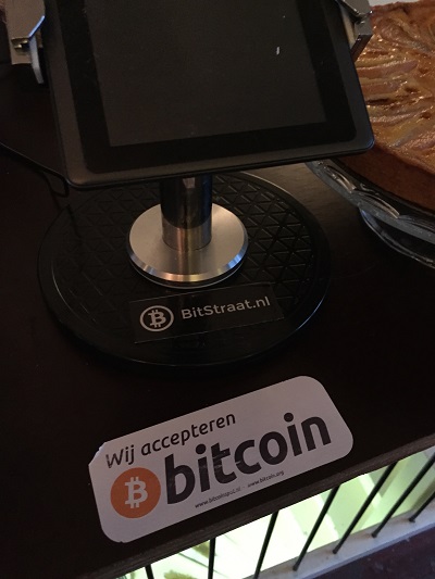 Bitcoin POS terminal at Hofje van Wijs Cafe