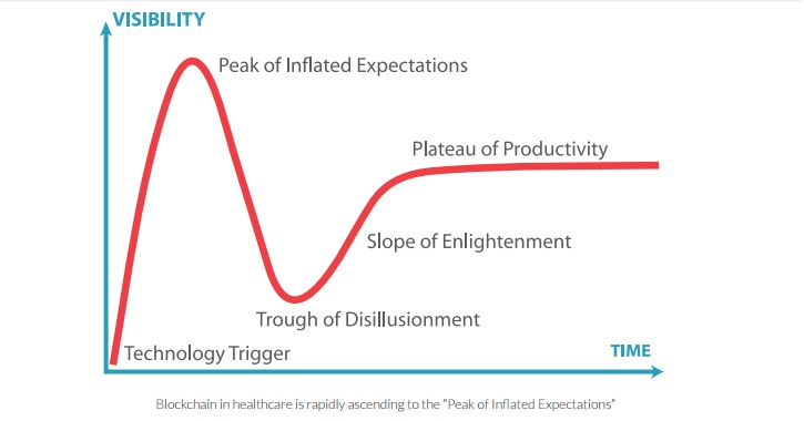 Blockchain peak of the inflated expectations